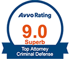 Avvo 9.0 Superb Rating badge